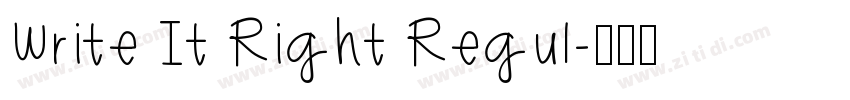 Write It Right Regul字体转换